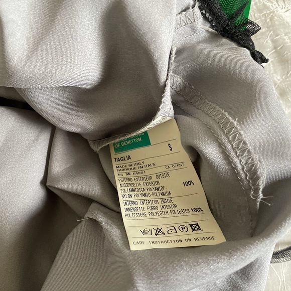 NWT United Colors of Benetton silver and black mesh dress - Picture 8 of 13